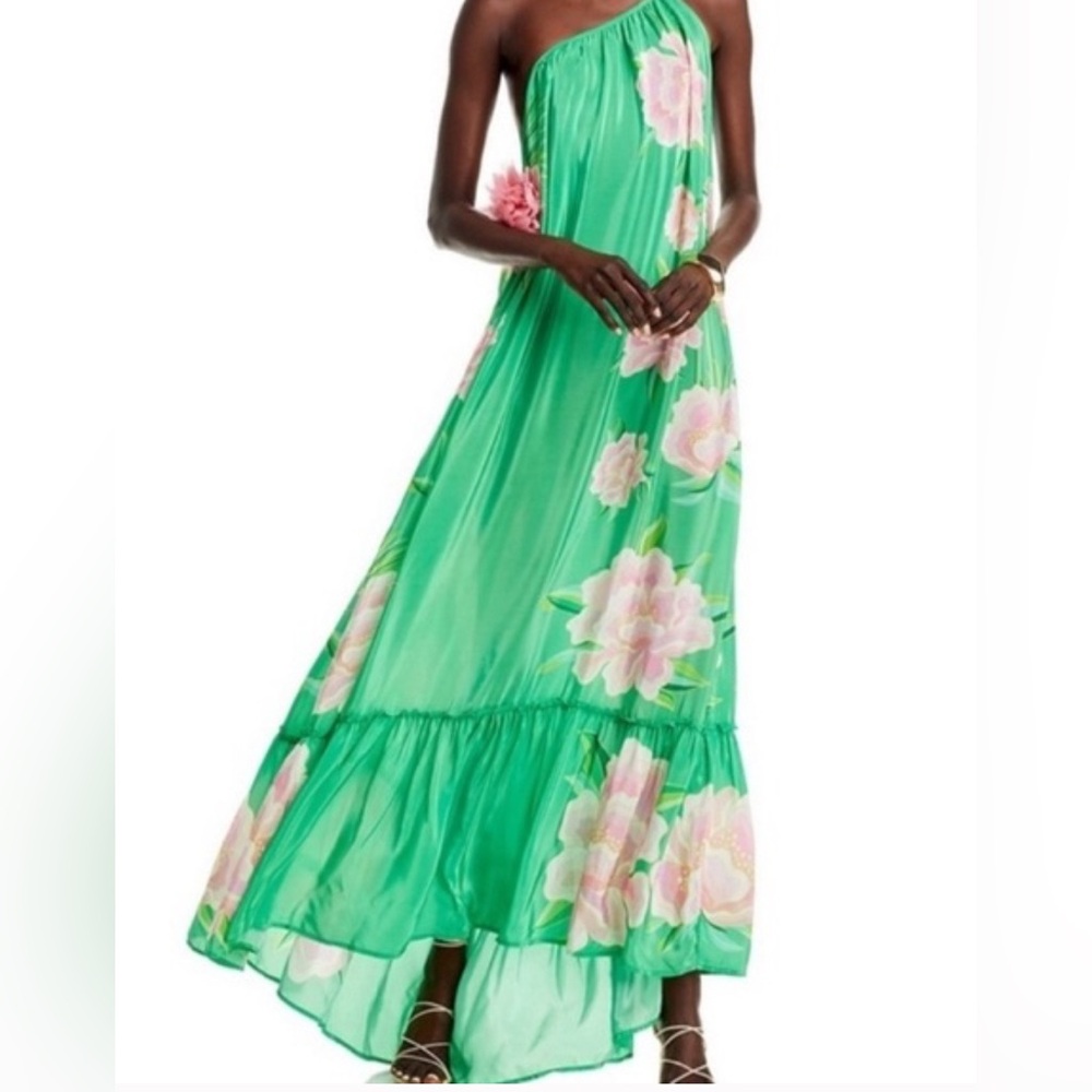 Farm Rio Green Floral Vibing Maxi Dress